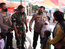 Kapolda Sumut dan Kasdam I Bukit Barisan Pantau Kegiatan Vaksinasi Serentak Indonesia di Karo