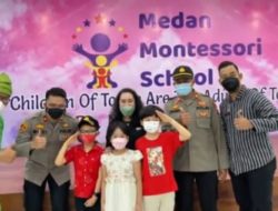 Polsek Medan Barat Gelar Vaksin Anak di Medan Montessori School