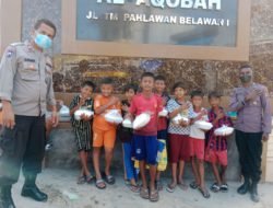 Jumat Berkah Polres Pelabuhan Belawan, Anak – Anak Gembira