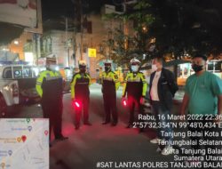 Antisipasi Balap Liar, Satlantas Polres Tanjung Balai Laksanakan Patroli Malam
