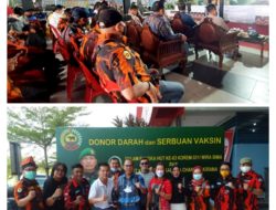 Pemuda Pancasila Riau Berbartisipasi Dalam Donor Darah Dan Serbuan Vaksin HUT ke 63 Korem 031/Wira Bima Dan HUT ke 76 Persit KCK Koocab Rem 031 PD/BB