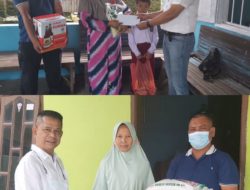 Jelang Idul Fitri, Ketua Pewarta Berikan Paket Lebaran Pada Dua Istri Almarhum Wartawan