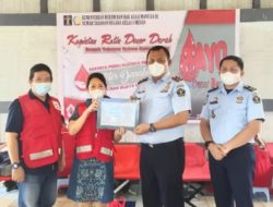 Gandeng PMI Kota Medan, Rutan 1 Medan Kanwil Kumham Sumut Buka Gerai Donor Darah Untuk Umum