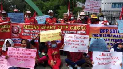 DPP Satu Betor Unjuk Rasa Tagih Janji Pak Wali Kota