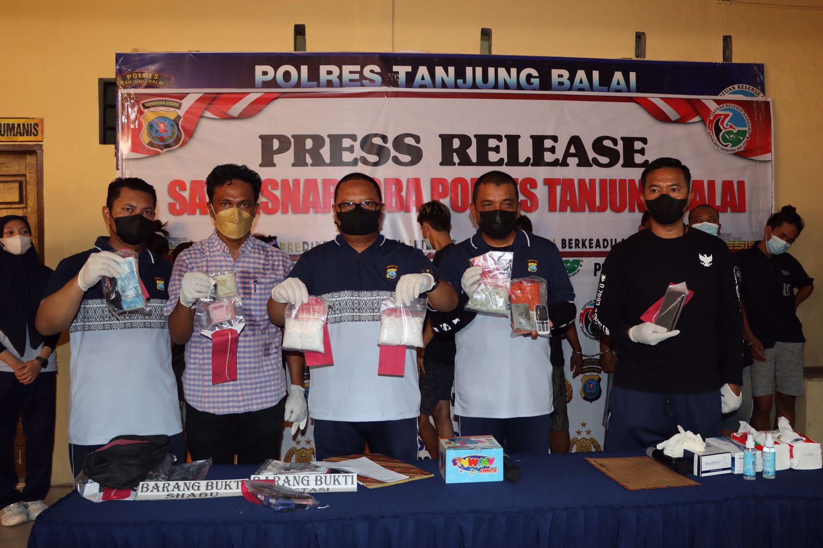 Jabat Satu Minggu, Kapolres Tanjung Balai Amankan Sembilan Tersangka Kasus Narkoba 