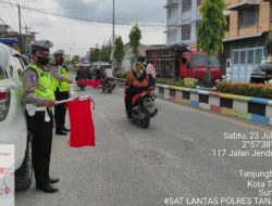 Antisipasi Pelanggaran Lalu Lintas Personil Satlantas Polres Tanjungbalai Laksanakan Patroli Sore