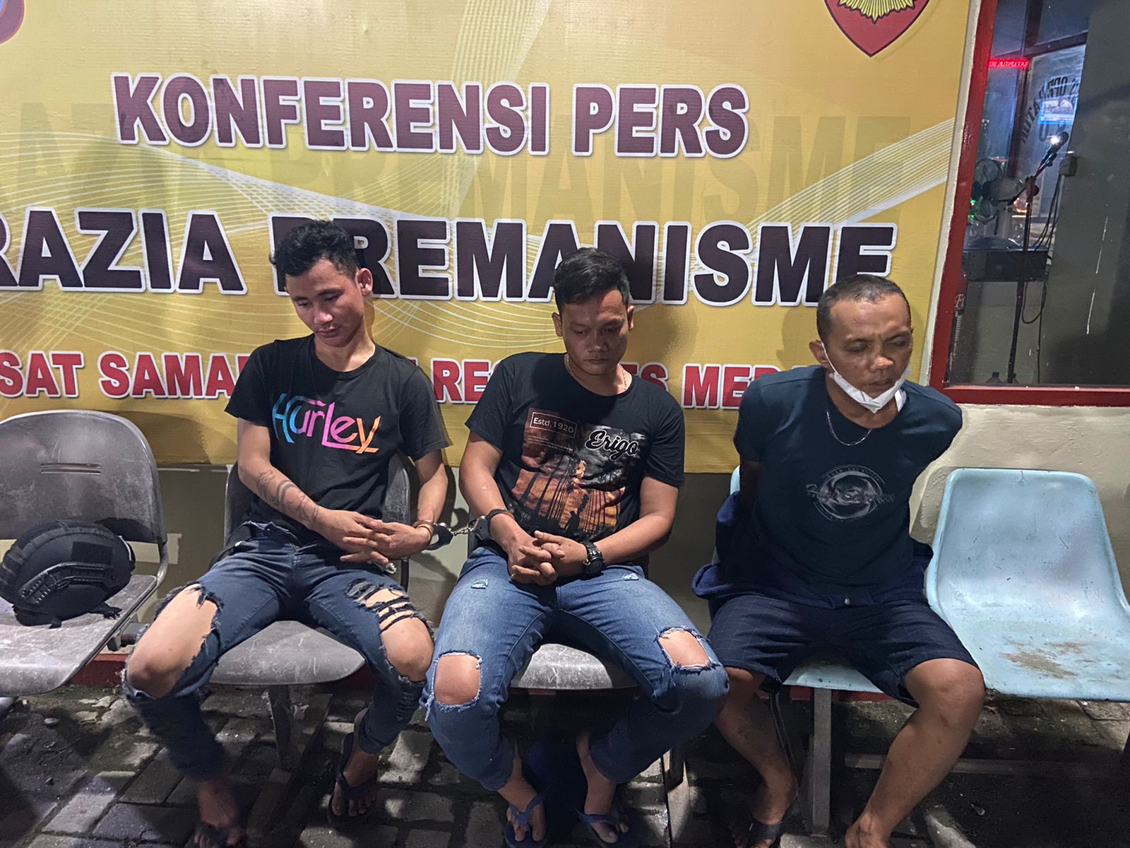 Tiga Penjambret Dibekuk Samapta Polrestabes Medan