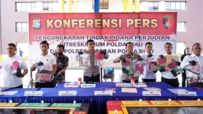 Polda Riau Dan Jajaran Ringkus 288 Tersangka Dari 145 Kasus Perjudian 