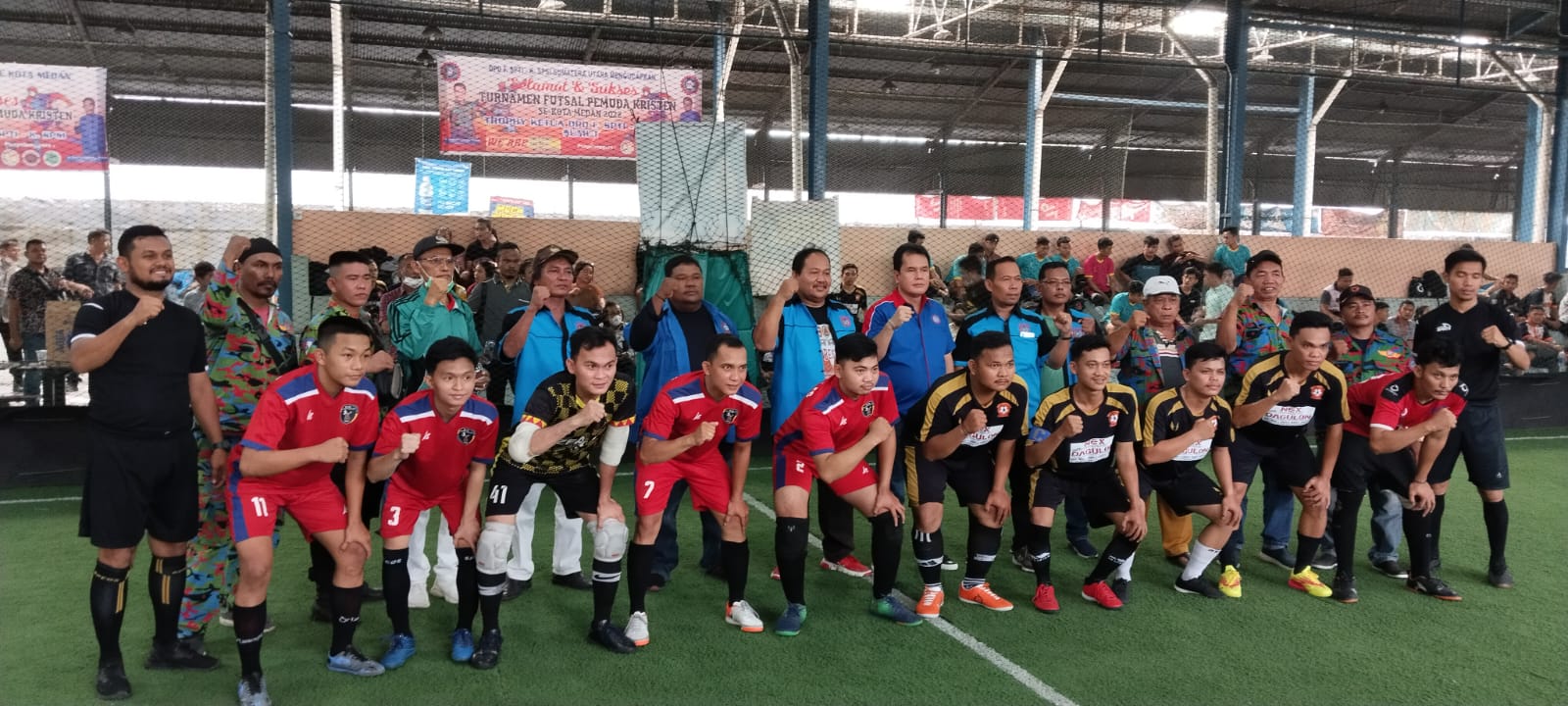 Meriahkan HUT RI Ke- 77, Ketua DPD F. SPTI-K.SPSI Sumut Resmi Buka Tournament Futsal Antara Pemuda Kristen Se-Kota Medan