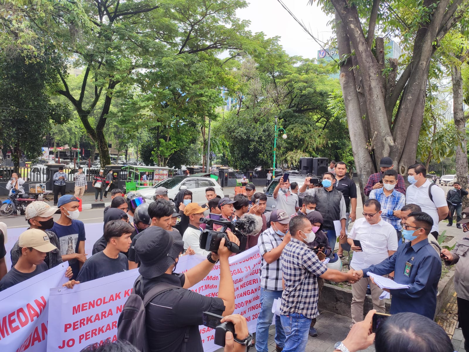 Massa JPKP Demo PN Medan, Berantas Mafia Perkara di Jalan Kuda