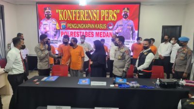 Polrestabes Medan Bongkar Pemasok Sabu Asal Malaysia, 5 Pengedar Jaringan Aceh Diciduk