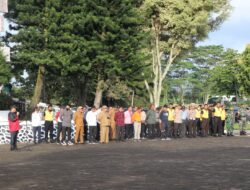 Pemkab Toba, TNI dan Polri Apel Gabungan Kesiapan Gotong Royong Massal
