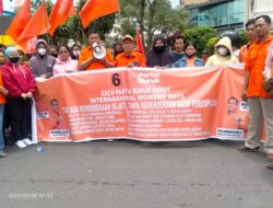 Berlangsung Kondusif, Polrestabes Medan Kawal Aksi Unjuk Rasa Partai Buruh Sumut di Jalan Gatot Subroto