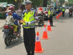 Hari Kedua Sosialisasi Tertib Lalulintas, Satlantas Polrestabes Medan Gelar Ops Keselamatan Toba 2023 Didua Lokasi