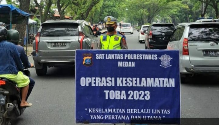 Hari Ke-8 Operasi Keselamatan, Satlantas Polrestabes Medan Tegur dan Imbau Pengguna Jalan