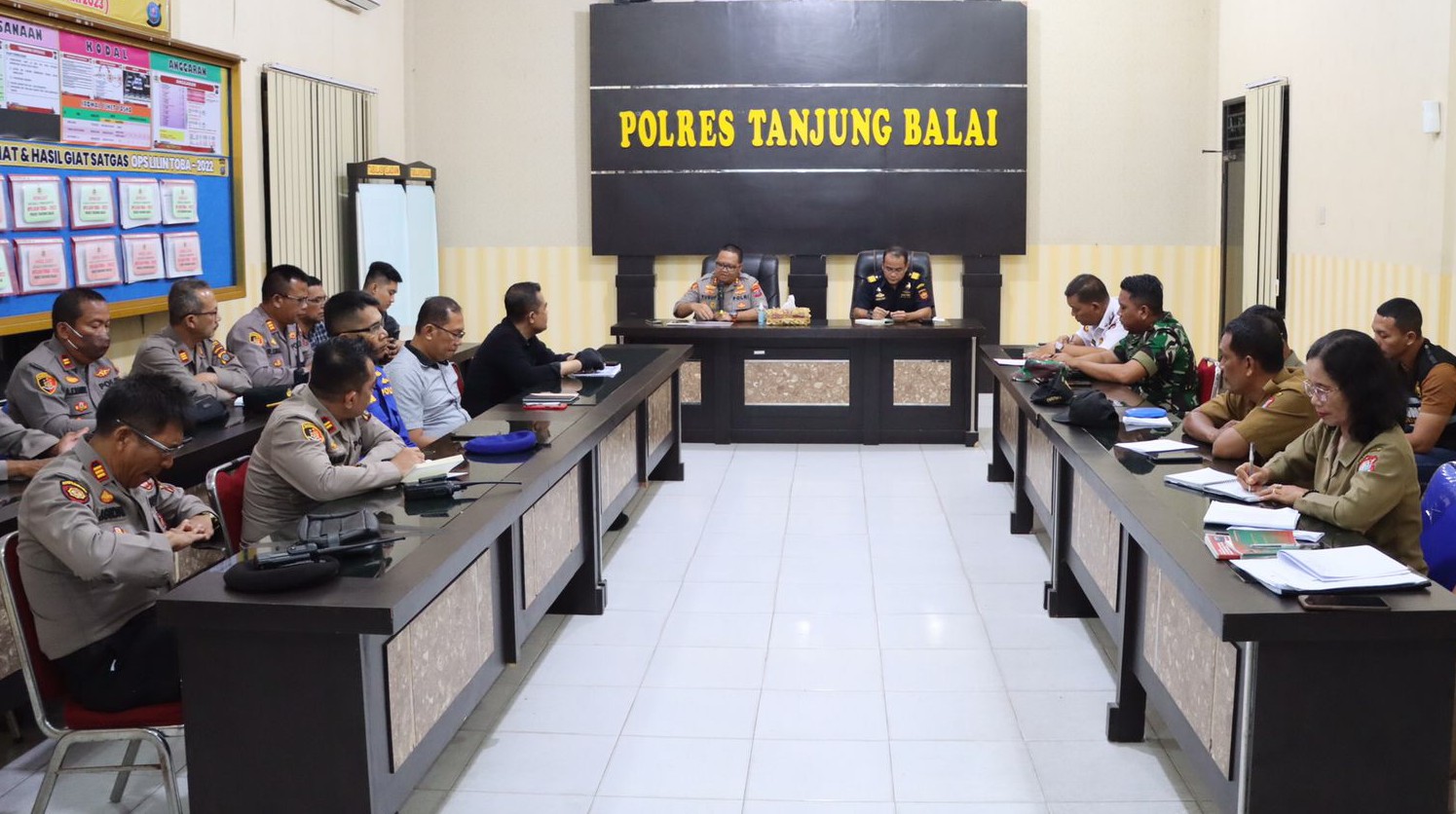 Terkait Paradigma Impor Pakaian Bekas, Kapolres Tanjung Balai Gelar Rapat Koordinasi Bersama Instansi Terkait