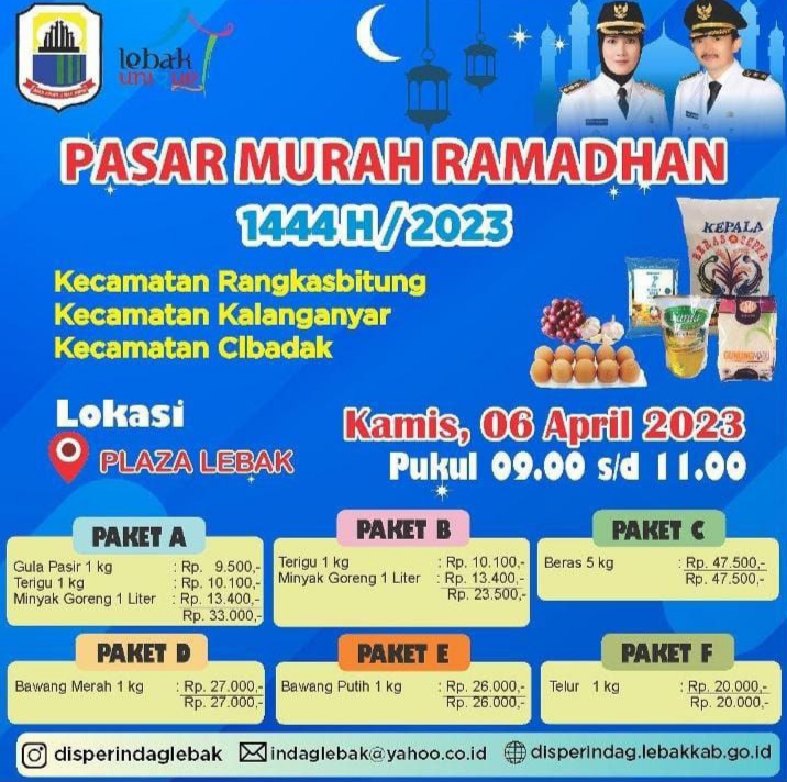 Pasar Murah Ramadhan Hadir Bantu Masyarakat Kabupaten Lebak