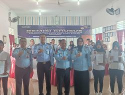 Pemberian Remisi Khusus Idul Fitri Dipimpin Kakanwil Kumham Sumut di Rutan Perempuan Klas IIA Medan