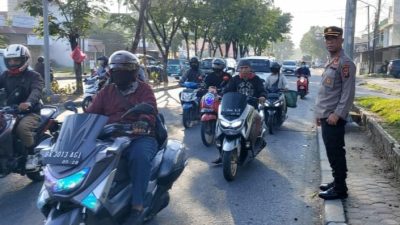 Pejabat Utama Polda Sumut Turun ke Jalan Atur Lalu Lintas