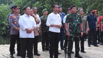 Kasad Dampingi Presiden Pada Acara Puncak Penanaman Mangrove Nasional