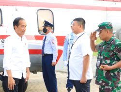 Dandim 0209/LB beserta Forkopimda, Sambut Presiden Jokowi di Alun-alun Labura