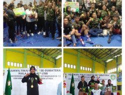 Nona Beby Cantika Sumbang Medali Emas, Pertina Sumut Juara Umum Kejurwil Piala Pangdam I/BB