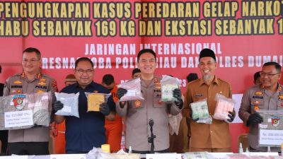 Polda Riau Ungkap Jaringan Narkoba Internasional, 9 Tersangka Diamankan