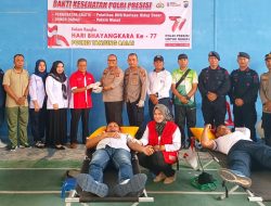 Polres Tanjung Balai Melaksanakan Donor Darah Bakti Kesehatan Polri Presisi dalam rangka Hari Bhayangkara Ke-77
