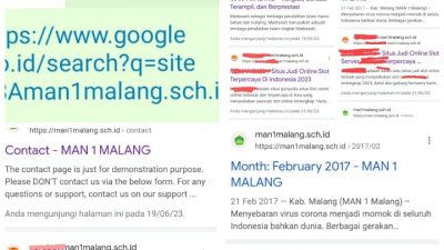 ” Situs Judi Online Bobol Situs Link MAN 1 Malang”