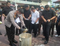 Polrestabes Medan Musnahkan Narkoba Senilai Rp 150 Miliar, Kombes Valentino : Gempur Habis Peredaran Sabu di Medan