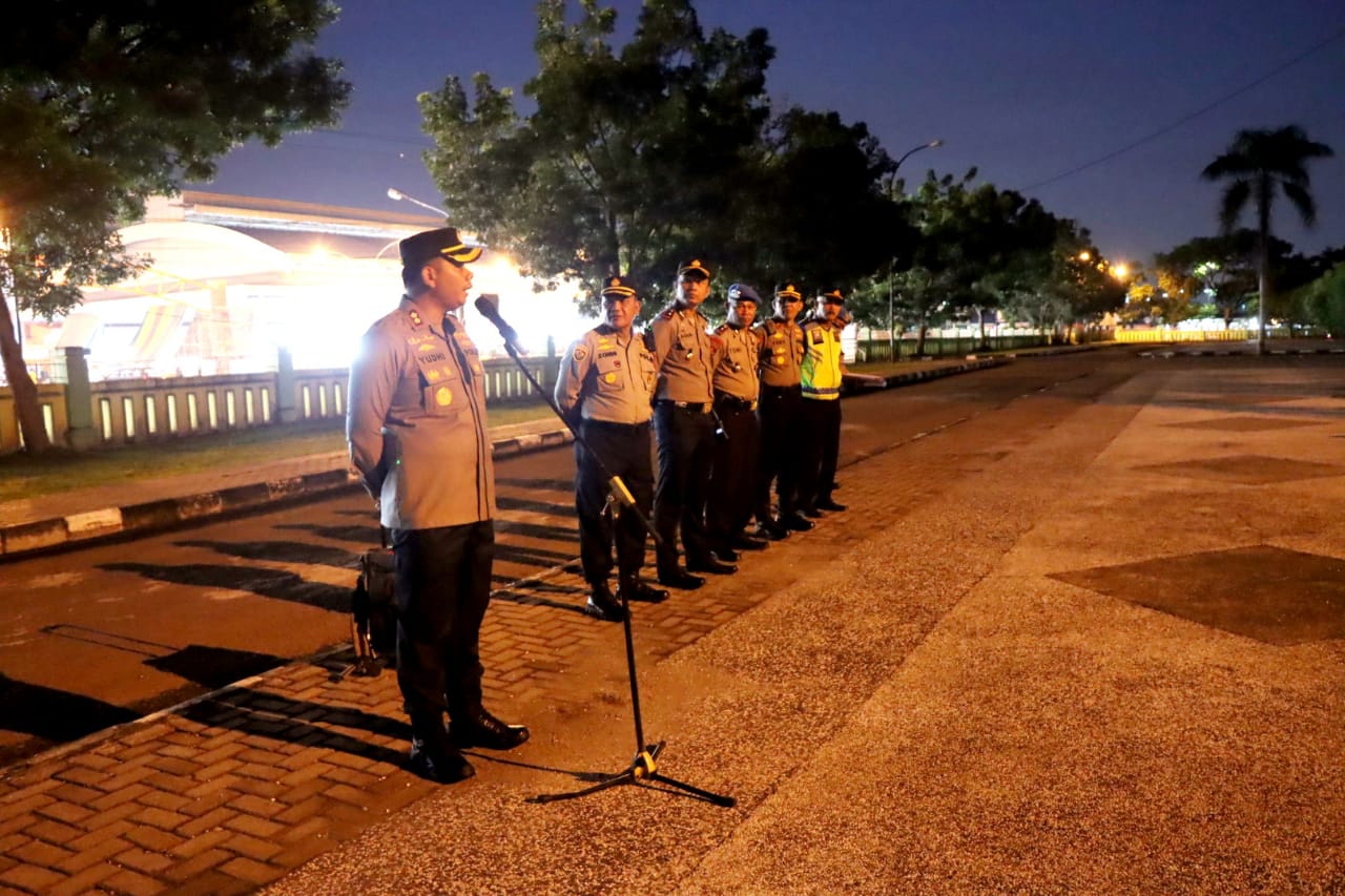 Waka Polrestabes Medan Pimpin Apel Pengamanan Kunjungan Presiden di Gedung Serbaguna