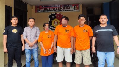 Unit Reskrim Polsek Medan Helvetia Bongkar Perampokan Taksi Online, Tiga Orang Pelaku Diamankan