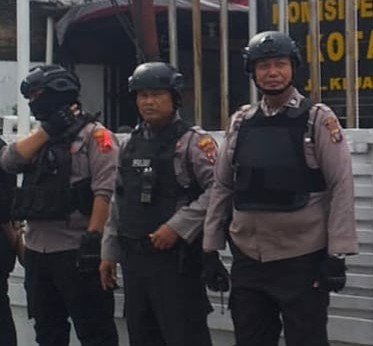 Patroli Sat Samapta Polrestabes Medan Kawal Sistem Pengamanan Kota ke Kantor KPU Medan