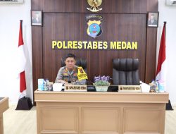 Kapolrestabes Medan Ikuti Zoom Meeting Lat Pra Ops Sikat Toba 2023 Bersama Kapolda Sumut