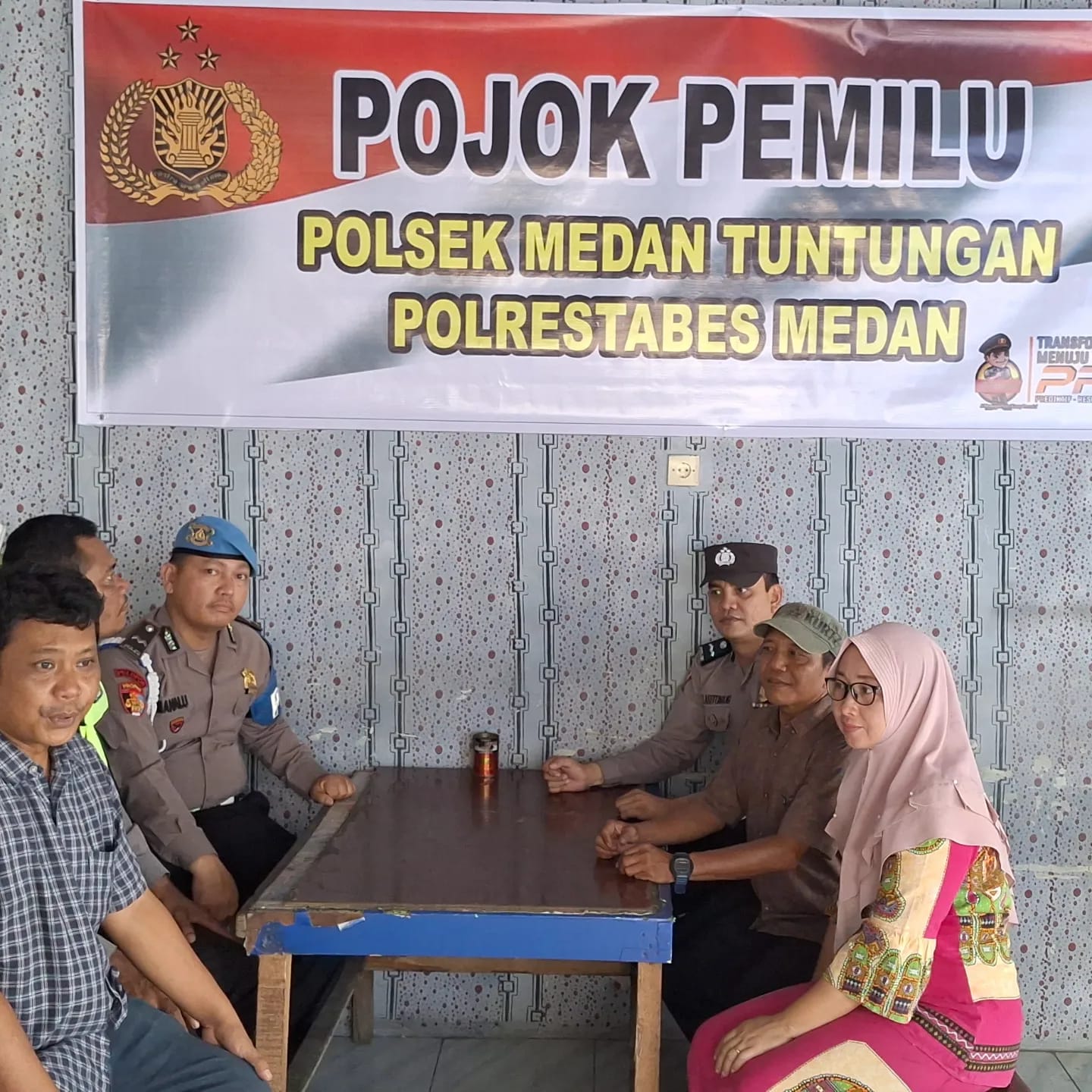 Polsek Medan Tuntungan Ajak Warga Tanjung Selamat Dukung dan Laksanakan Pemilu Damai 2024