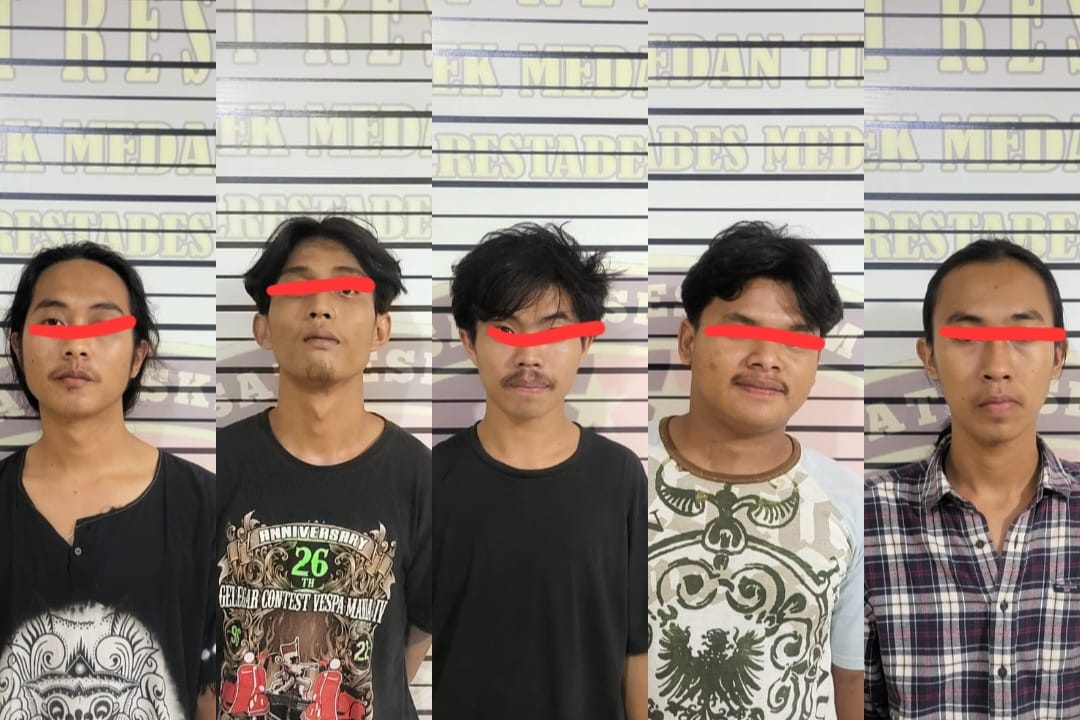 Gerak Cepat Polisi Amankan 5 Pelaku Penyerangan di Gang Wongso Medan