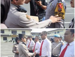 Apel Pagi Polrestabes Medan Diwarnai Pemberian Penghargaan Kepada 80 Personel Berprestasi